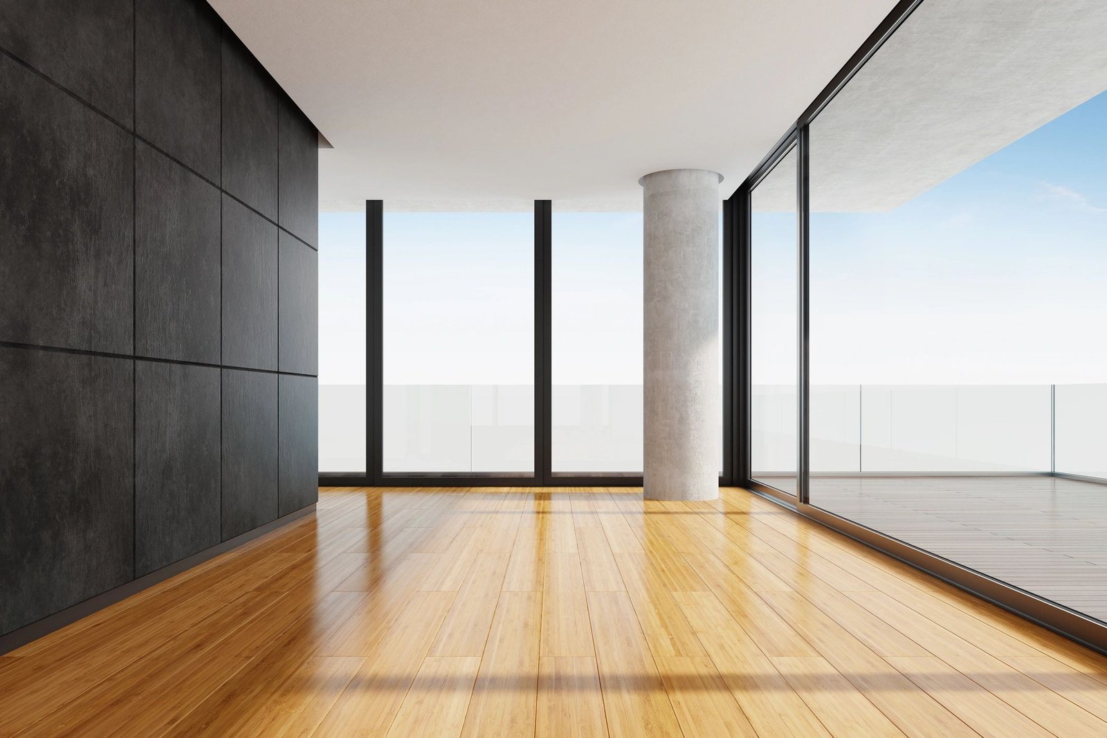 Interior with stone and mineral surfaces