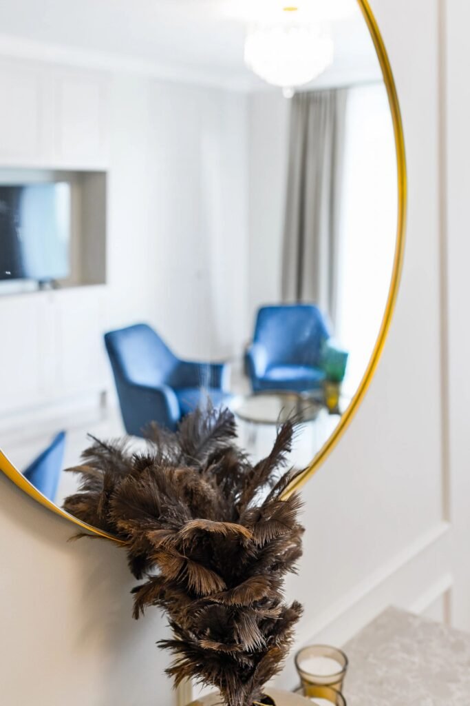 Apartment reflection in the mirror