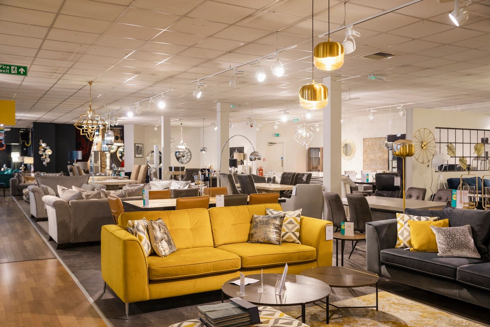 Refined furniture showroom interior